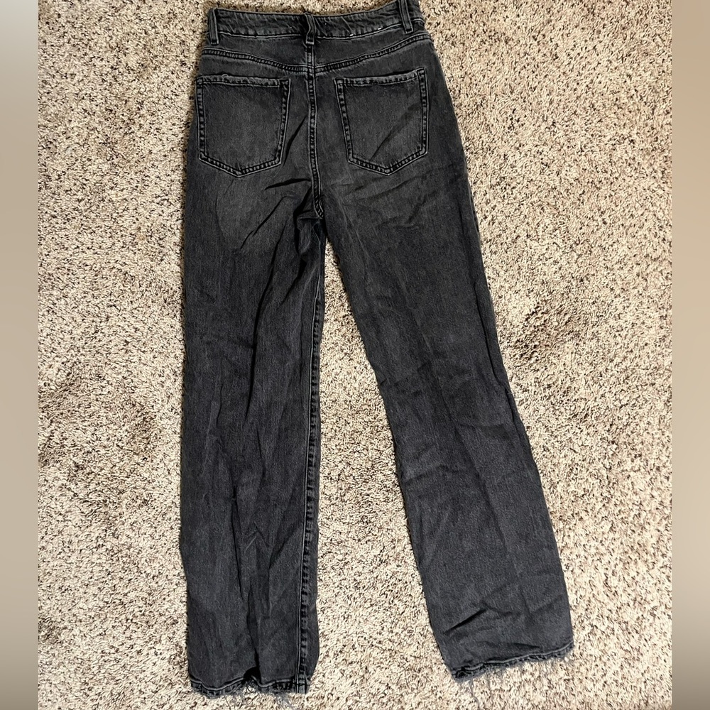 high rise wide leg garage jean